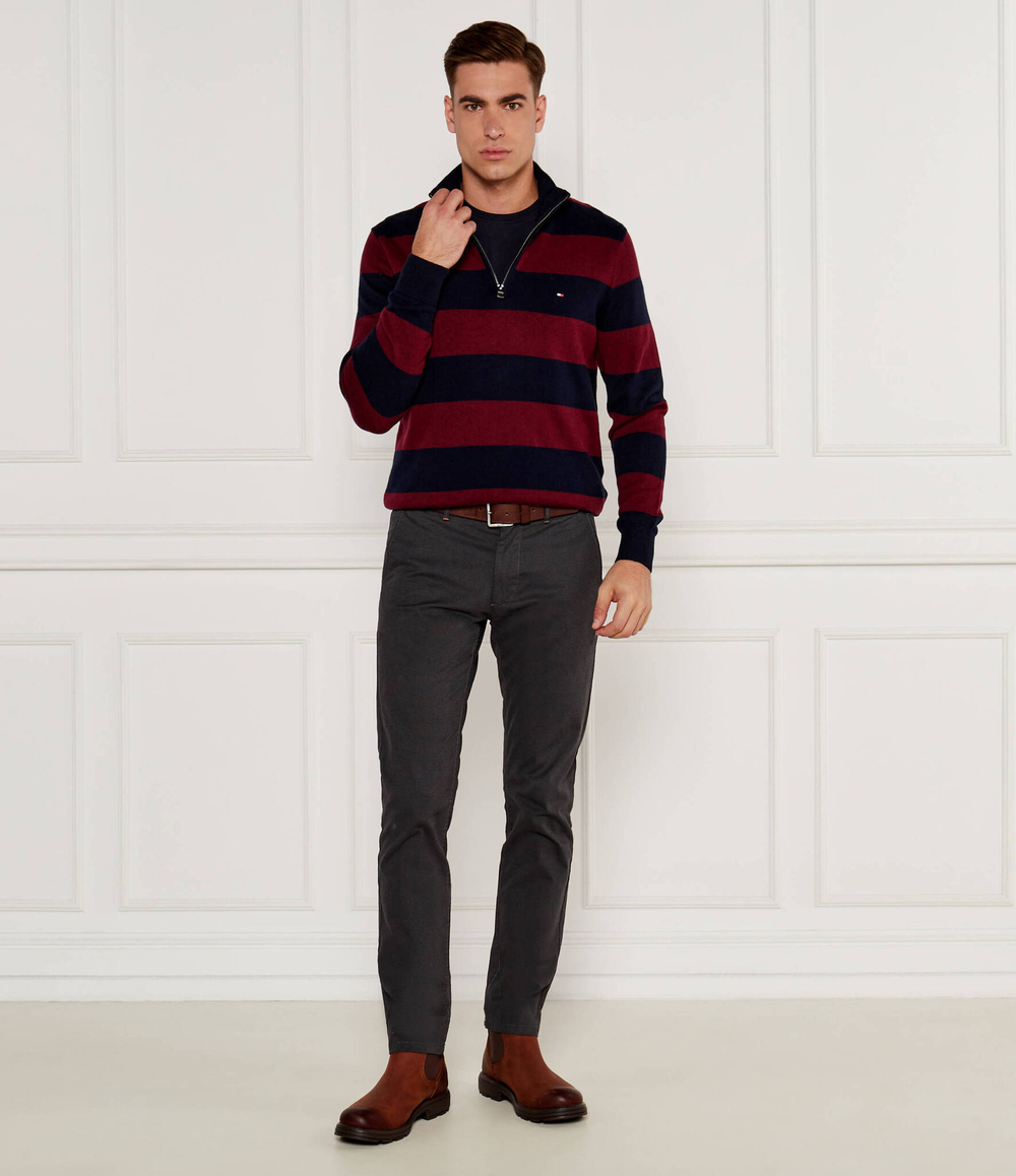 свитер zip mock Tommy Hilfiger - темно-синий(MW0MW28049)