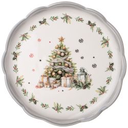 ТАРЕЛКА ЗАКУСОЧНАЯ AGNESS "С НОВЫМ ГОДОМ!" 20,3*2 СМ (КОР=16ШТ.)