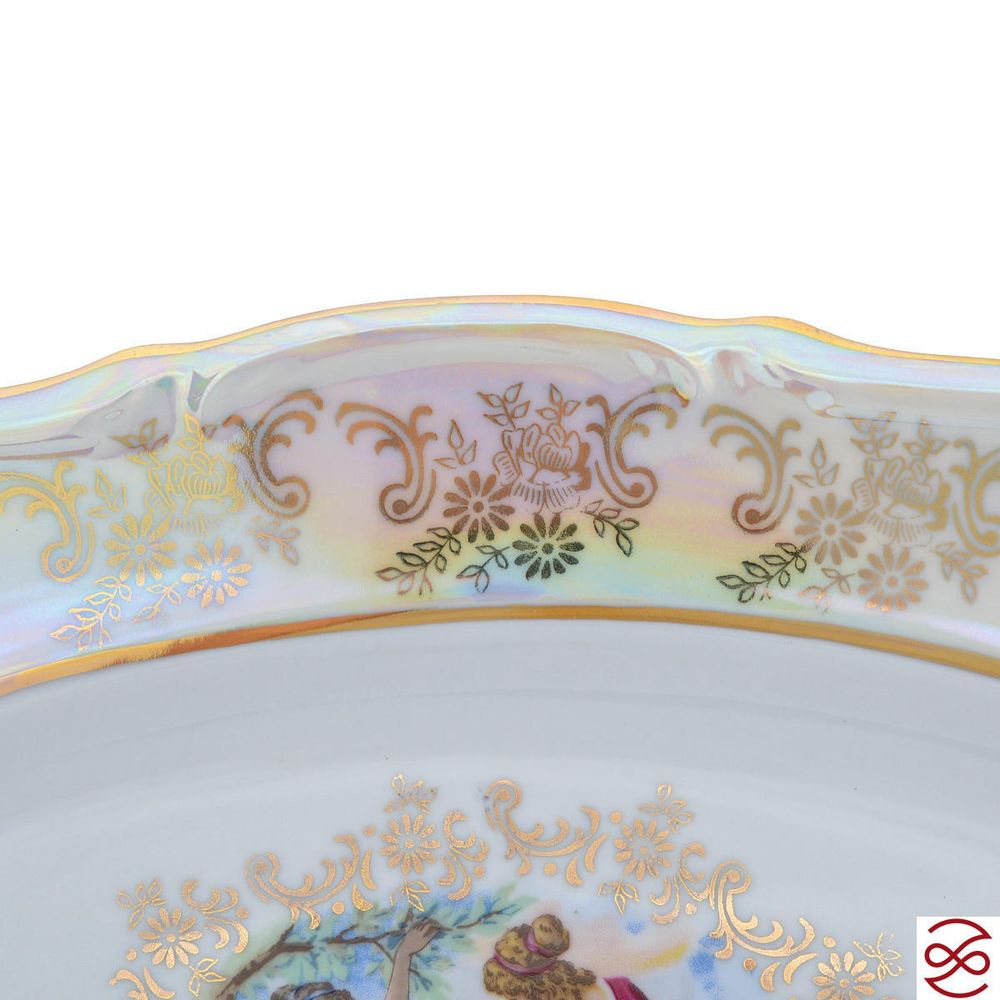 Блюдо овальное Repast Мадонна перламутр Мария-тереза 38 см