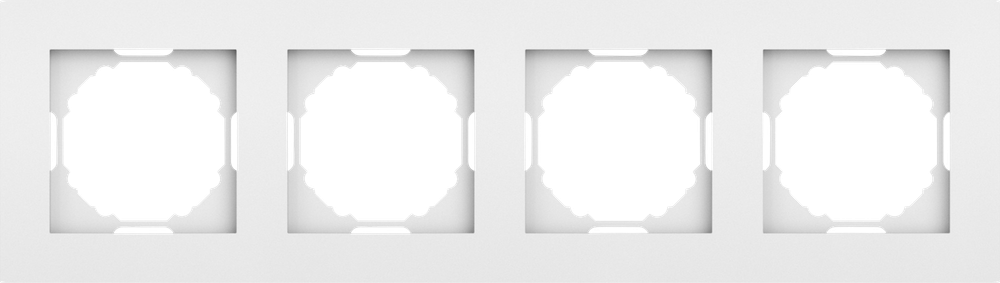 Рамка 4-я, матовый белый, серия A07