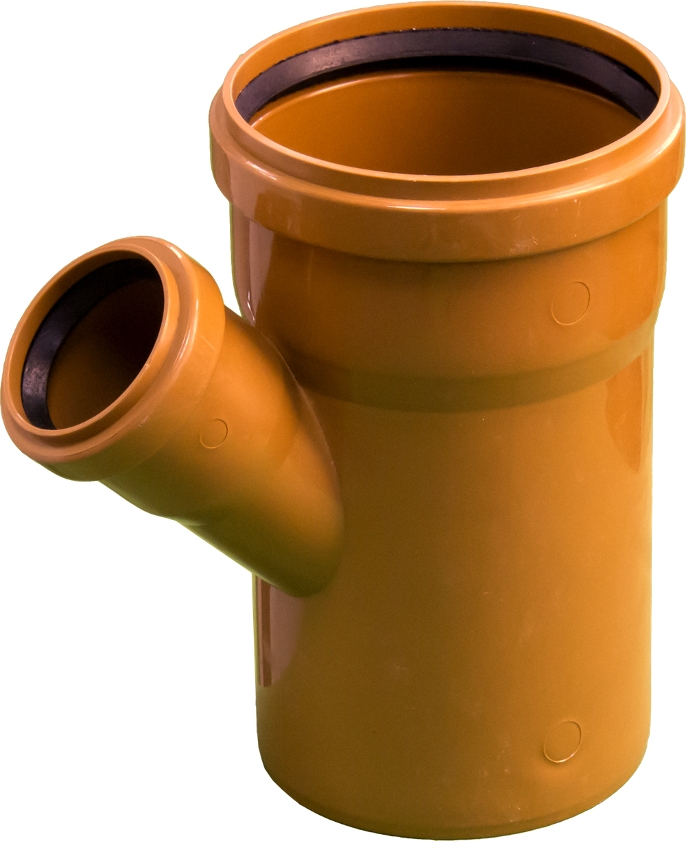 Тройник 110х50х45 ОРАНЖЕВЫЙ НАРУЖ (1/15)