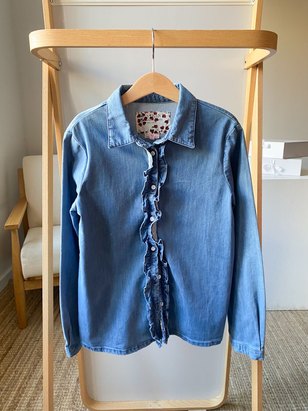 Джинсовая рубашка Bonpoint, 140