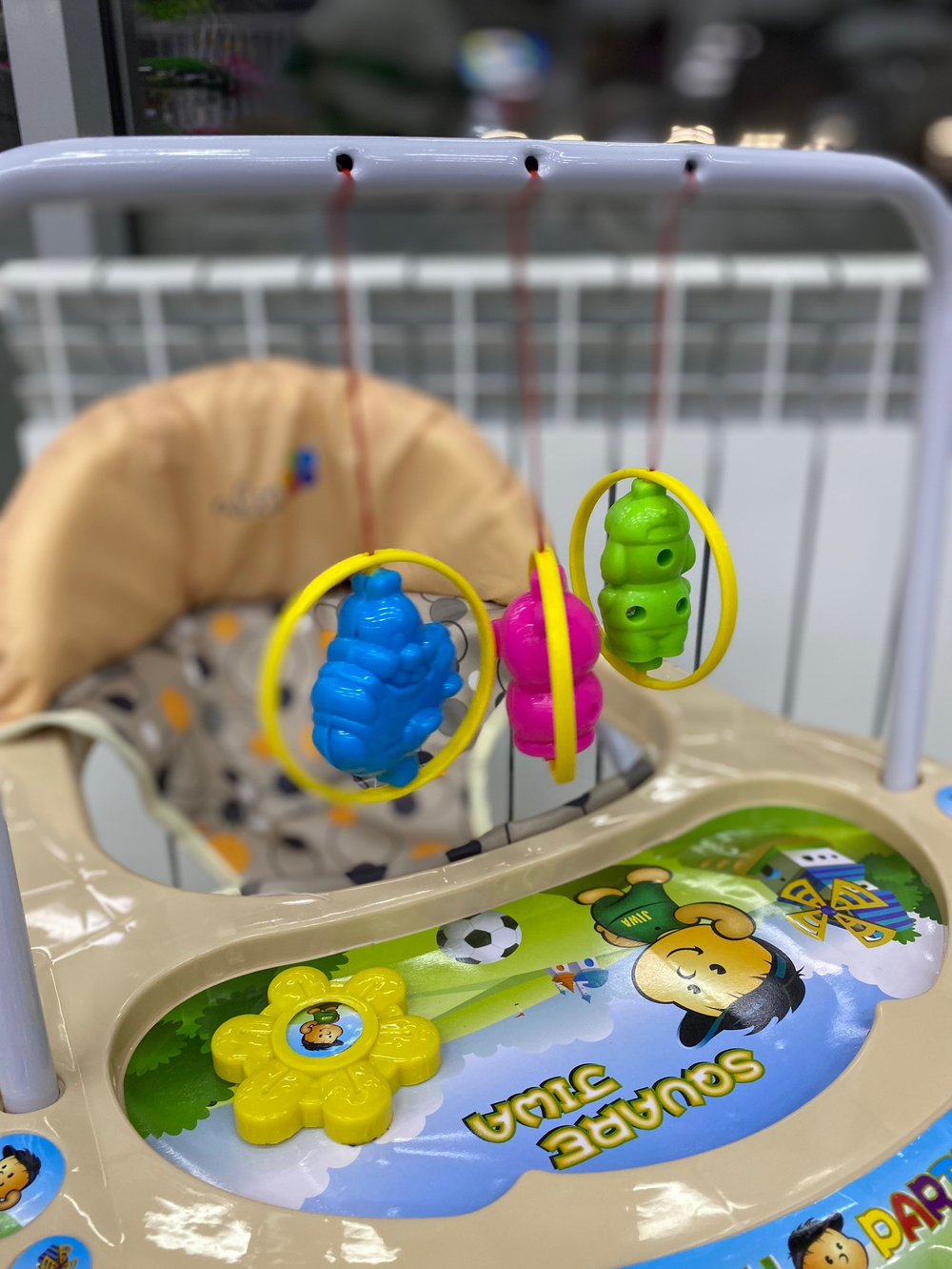 Ходунки, Alis, "Карусельки С", 7 колес, музыкальные игрушки, бежевый