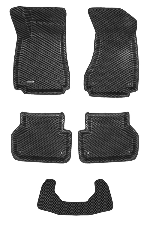 Коврики салона для AUDI A4 (2017-) Euromat 3D EVA черные Арт EM3DEVA-001102