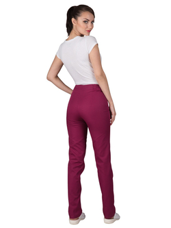 Бордовые брюки медицинские Б-110 MediS.moda