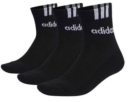 Теннисные носки Adidas 3-Stripes Linear Half Crew Cushioned 3P - black/white