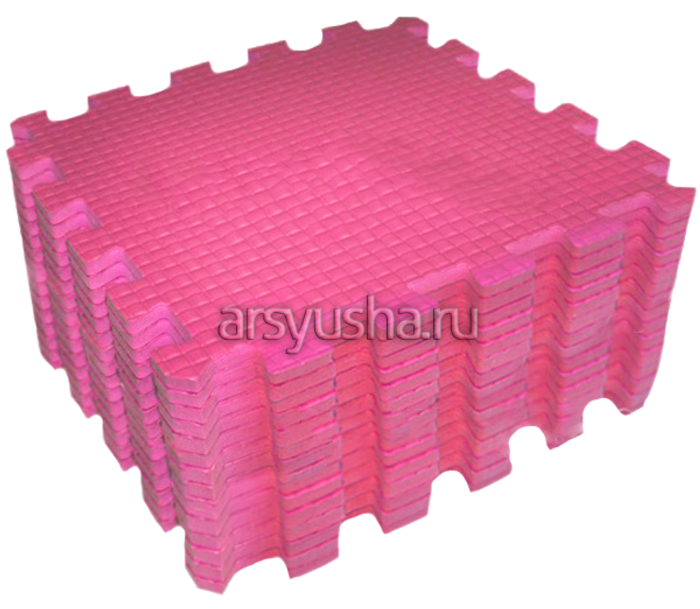 Коврик-пазл BABYPUZZ (9 плит 33x33x2см, ~1кв.м./уп) Розовый