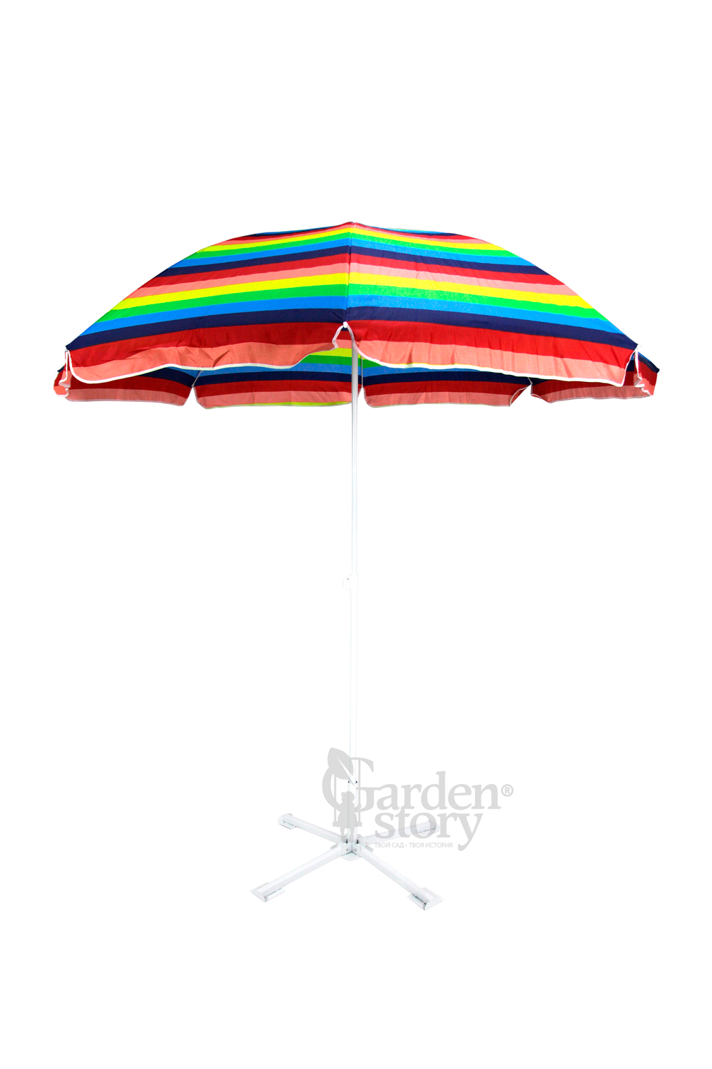 Зонт  2,4м разноцветный (12шт в уп.) 2 части арт.WRU052 "Garden story"