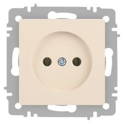 Розетка Intro Accent 6-201-02 2P 16А-250В IP20 СУ AL/CU слоновая кость