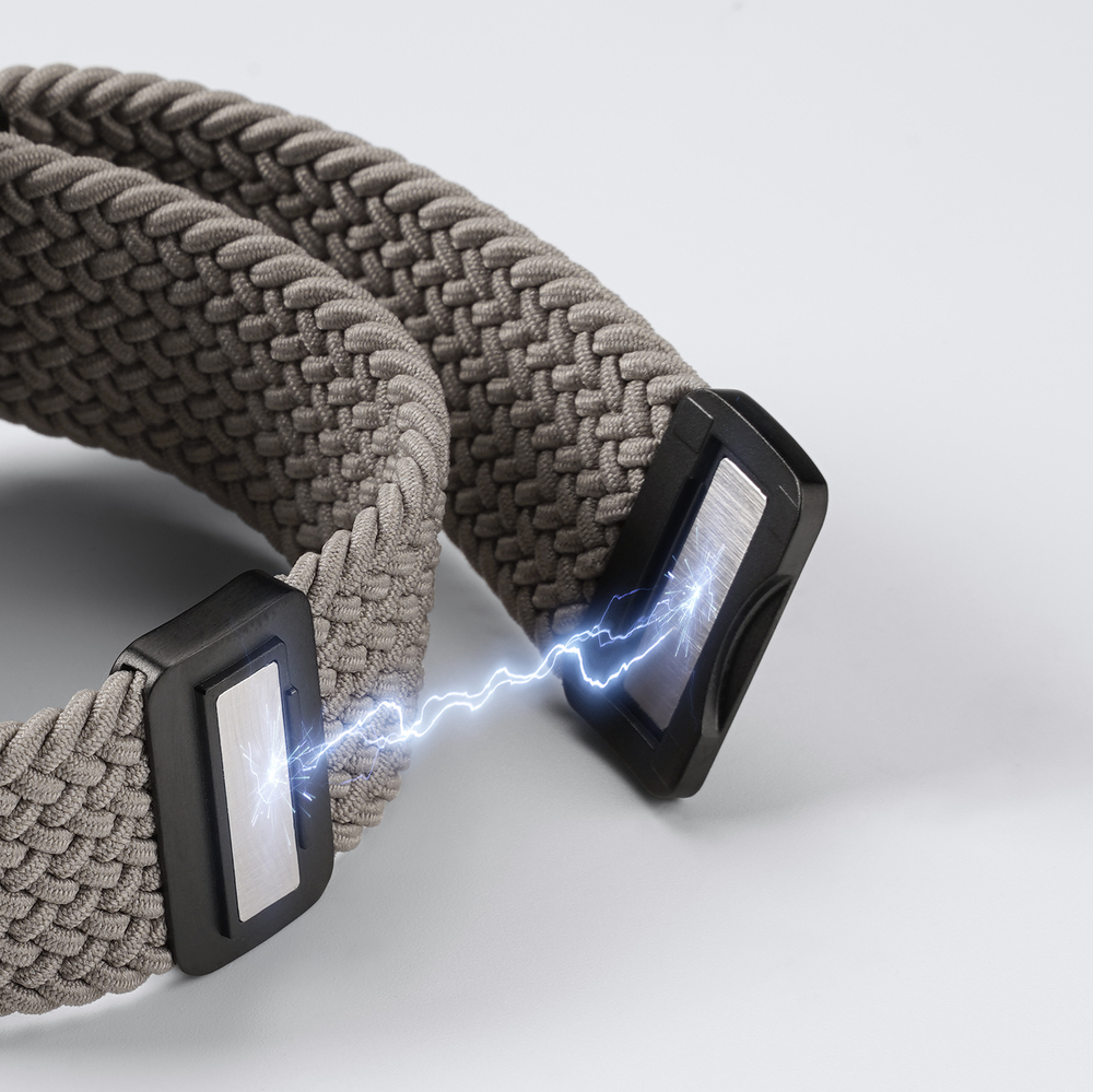 Эластичный ремешок темно-серого цвета (Clay) для смарт часов Apple Watch размером 42, 44, 45, 46, 49MM, серия Mixture Ultra Series от Dux Ducis