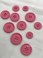 Пуговицы на прокол16 розовые