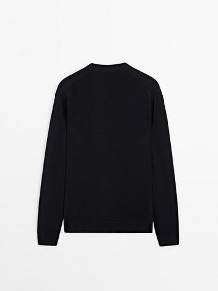 Massimo Dutti Кардиган из 100% хлопка, темно-синий