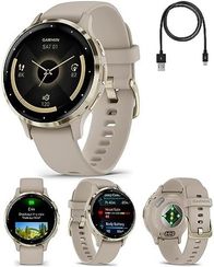 Умные часы Garmin Venu 3S цвета французский серый с золотистым безелем