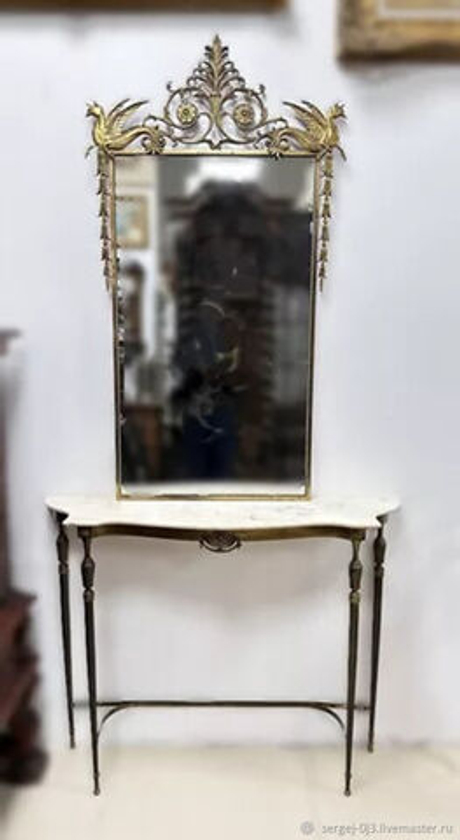 Винтаж: Винтажная консоль с зеркалом