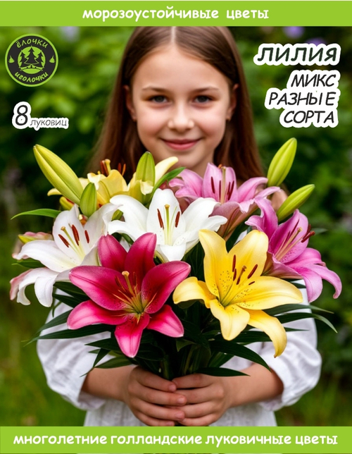 Лилия Луковица, Микс разные, 8 шт