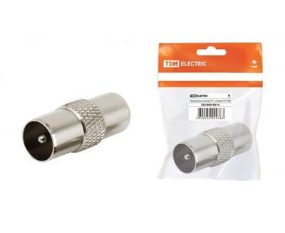 Переходник штекер TV - штекер TV, TDM Electric SQ1809-0014