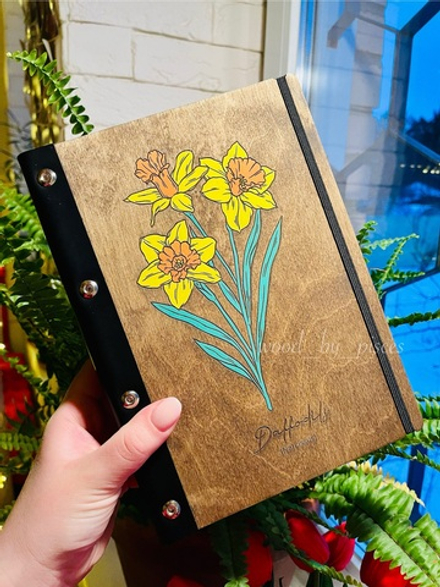 Ежедневник с кожаным переплетом и блочным механизмом (цветной)