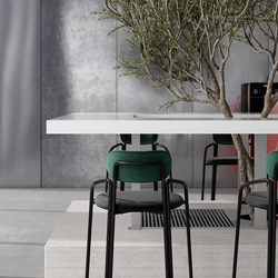 Стул барный Ror, Round, велюр, черный/темно-зеленый/черный