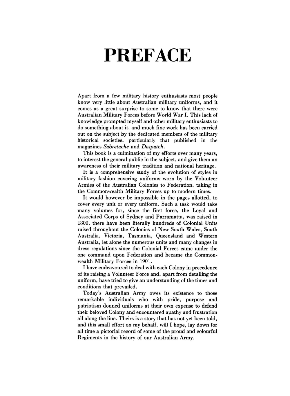 Australian Military Uniforms 1800-1982 | M. Wedd