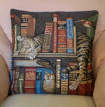 Декоративный гобеленовый чехол для интерьерной подушки Библиотекарь 47*47