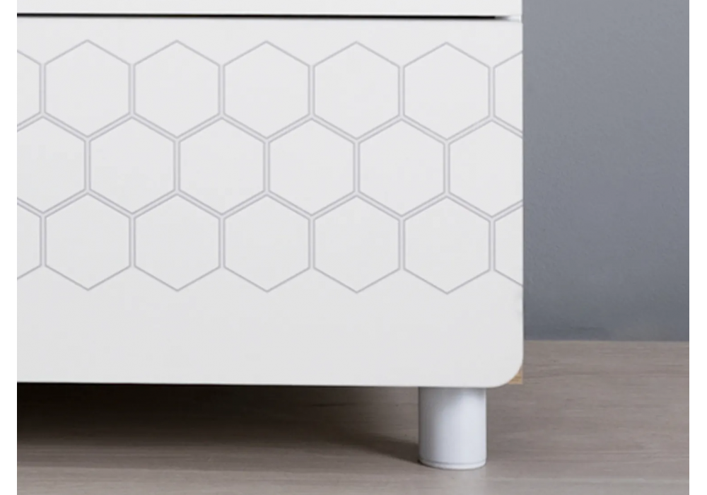 Комод Эльга белый шагрень / дуб белый exclusive