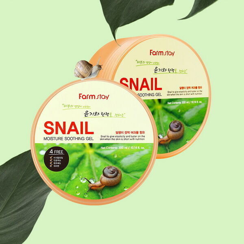 Гель для лица и тела FarmStay Moisture Soothing Gel Snail, 300мл