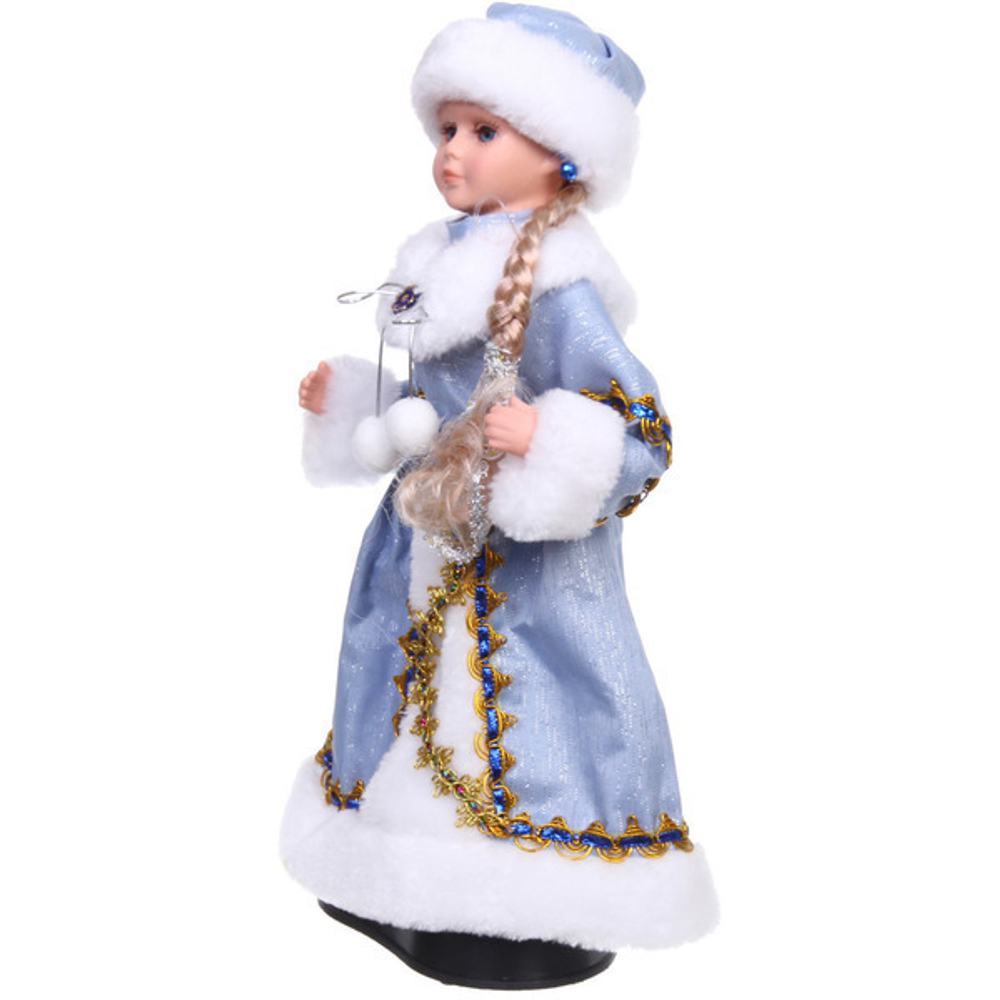 Снегурочка «Волшебный праздник» 40 см в голубой шубке