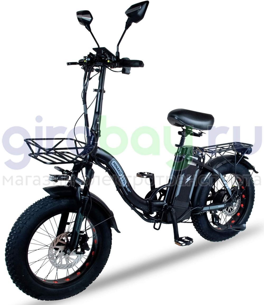 Электровелосипед Minako F11 Pro 2025 года (48V/20Ah) - Черный обод Электровелосипед Minako F11 Pro 2025 года (48V/20Ah) - Черный обод фото №1