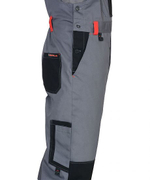 Полукомбинезон "СТАН" серый с черной и красной отделкой