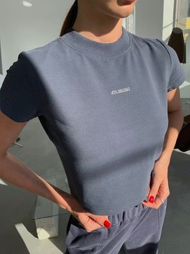 Кроп-топ из футера