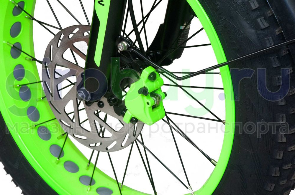 Электровелосипед Minako F10 Pro 2025 года (48V/20Ah) - Салатовый обод фото №7