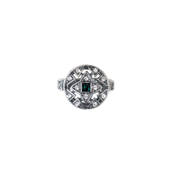 "Верта" кольцо в серебряном покрытии из коллекции "Изумрудные мечты" от Jenavi