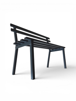 Скамейка садовая "Ладно". 1,0м. Целиком из металла.