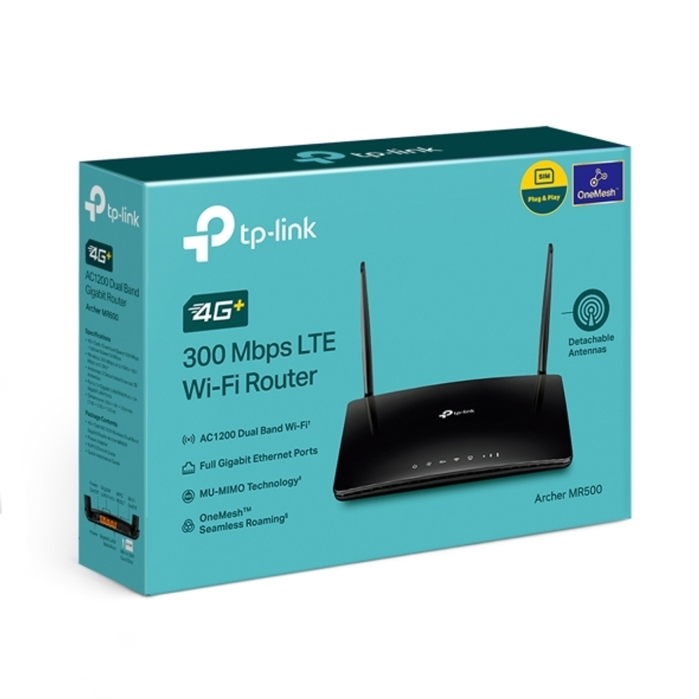 TP-Link Archer MR500 Гигабитный Wi-Fi роутер AC1200, модем 4G+, LTE