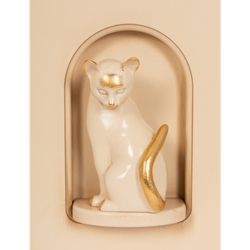 Полка - ключница Кошка Грация Айвори