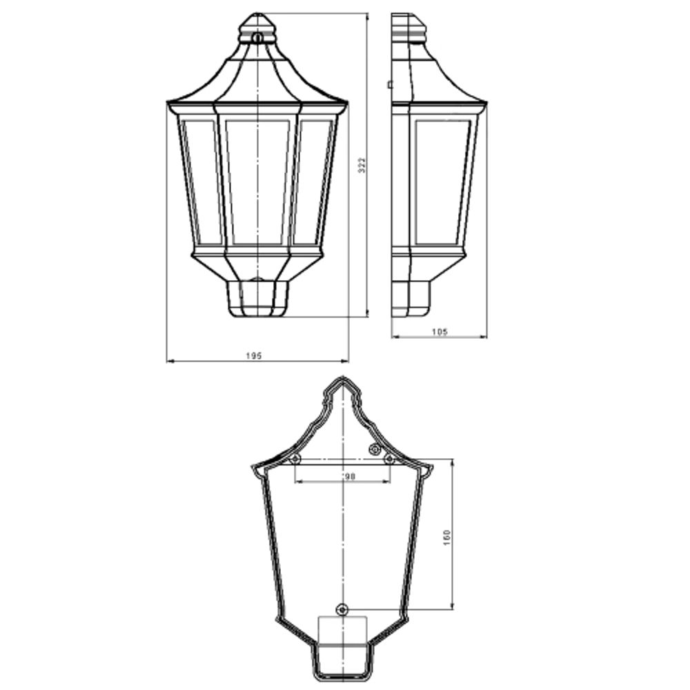 Садово-парковый светильник ЭРА НБУ 06-60-003 Ника 60Вт черный прозрачный
