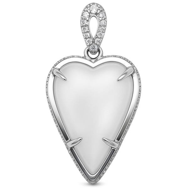 Подвеска Amor с матовым хрусталем и белыми топазами