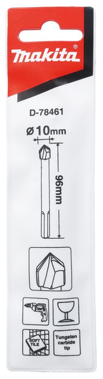 Сверло по стеклу GEN2 10x96 Makita D-78461 Стекло/ Керамика 10 x 80 мм хвостовик 1/4\"