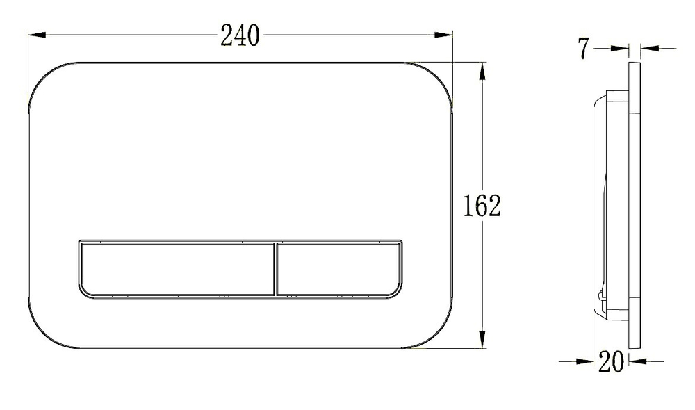 Кнопка смыва Vincea VFP-201MB, цвет черный