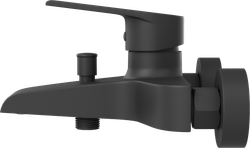 Смеситель для ванны с душем STWORKI Эстфолл S44100BK + Душевой гарнитур Ольборг S20190BK, матовый черный