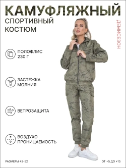 Спортивный костюм камуфляжный на флисе VVPFKMFB