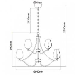 Подвесная люстра Chiaro Палермо 23 386016512