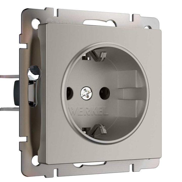 Розетка с заземлением (дымчатый) W1271004/ a069462