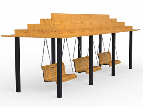 Навес с качелями Титан