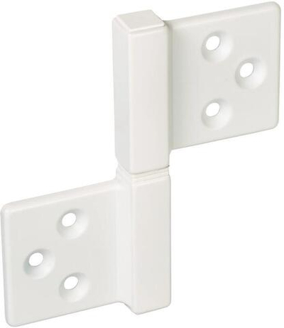 Петля карточная с круглой осью разобранная CH-R 85X82 белый