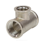 Тройник латунь никель переходной Ду 25х20х25 (1"х3/4"х1") ВР VALFEX VF.750.N.100.034.100