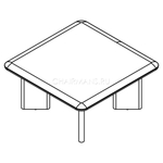 Стол журнальный Skyland DIONI DCT 808 венге магия