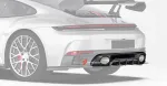 Карбоновая замена нижней части заднего диффузора для PORSCHE 911 992.2 CARRERA 2025+