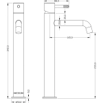 Смеситель для раковины Boheme Uno 462-SGM shine gun metall