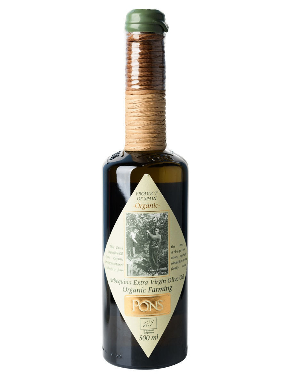 Оливковое Масло испанское PONS Reserva Arbequina Organic (Bio) Farming Extra Virgin, 500 мл Испания, КАТАЛОНИЯ